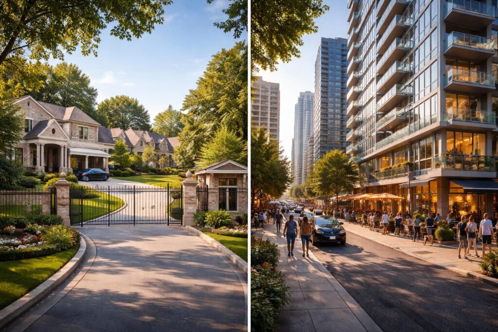 Gated community vs downtown condo: which fits your lifestyle best?